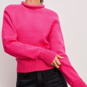Good American Pink Crewneck Sweater Size Small